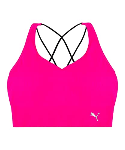 PUMA Women's Seamless Sports Bra, Bright Pink, Small von PUMA
