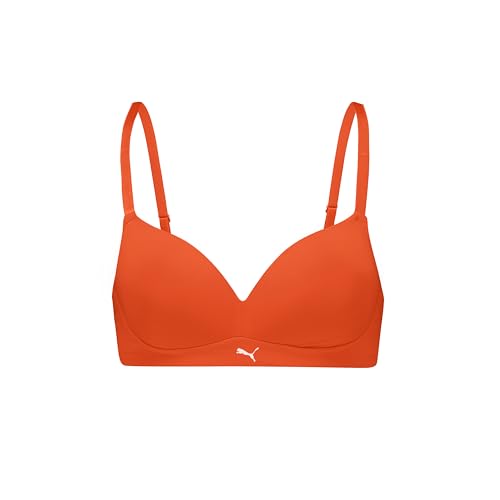 PUMA Damen Soft Padded Bra, Flame Orange, 80C EU PUMA Damen Soft Padded Bra, Flame Orange, 80C EU von PUMA
