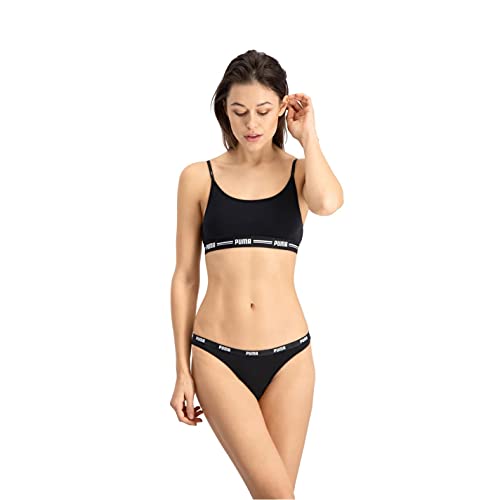 PUMA Damen Puma Iconic Women's (2 Pack) Bikini Style Underwear, Black, XL EU von PUMA