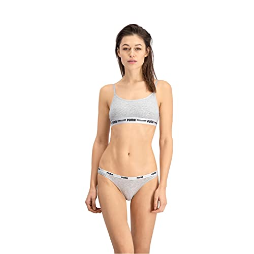 PUMA Damen Puma Iconic Women's (2 Pack) Bikini Style Underwear, Grau, M EU von PUMA