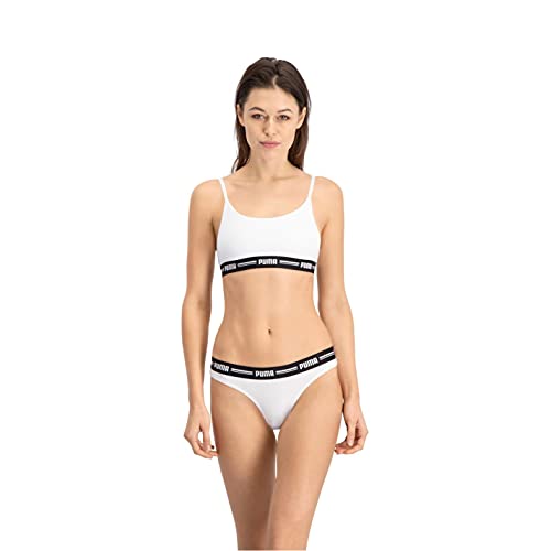 PUMA Damen Puma Iconic Women's String - (2 Pack) Thong Panties, White White, L EU von PUMA