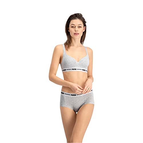 PUMA Damen Puma Iconic Women's Top (1 Pack) Padded Bra, Grey Melange, S EU von PUMA