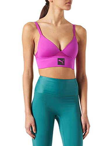 PUMA Womens Padded Longline Bralette Gepolsterter BH, Blickdicht, pink Combo, X-Small von PUMA