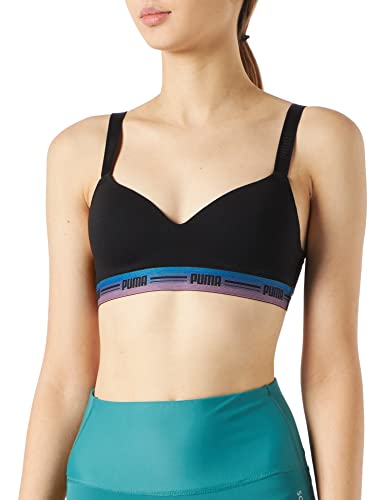 PUMA Womens Padded Short Top Gepolsterter BH, Undurchsichtige, Gradient Combo, Small von PUMA