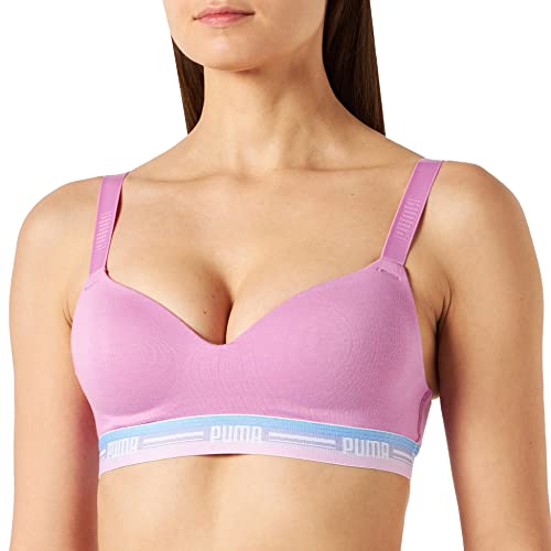 PUMA Womens Padded Short Top Gepolsterter BH, Undurchsichtige, Opera pink, Small von PUMA
