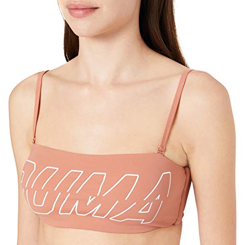 PUMA Womens Swim Women's Bandeau Bikini Top, Brown, M von PUMA