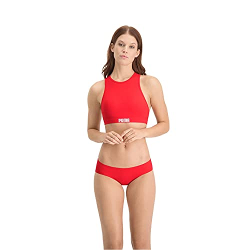 PUMA Damen Puma Swim Women's Hipster Bikini Bottoms, Rot, XS EU von PUMA