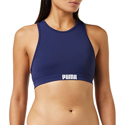 PUMA Damen Racerback Swim Top Bikini Oberteil, Navy, XL EU von PUMA