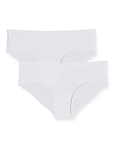 PUMA Damen Puma Naadloze voor dames (2 stuks) Hipster Panties, Weiß, L EU von PUMA