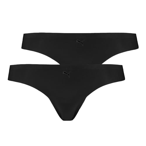 PUMA Damen String Unterwäsche, Schwarz, XS (2er Pack) von PUMA