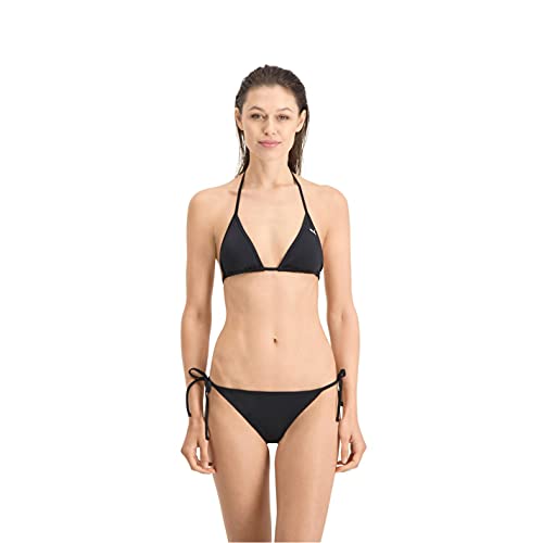 PUMA Damen Puma Side-tie bikinibroekje voor dames Bikini Bottoms, Schwarz, XS EU von PUMA