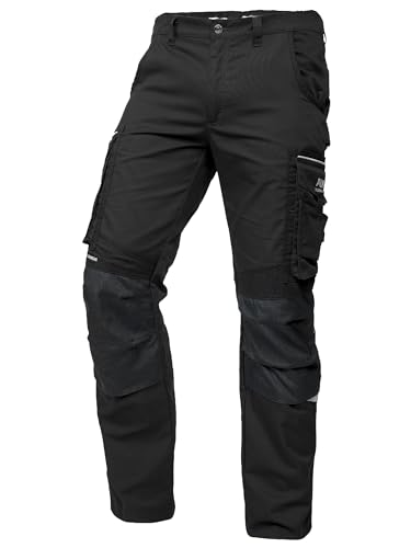 PUMA Workwear Precision X - Premium Arbeitshose für Damen, Funktionshose mit vielen Taschen, verstärkten Kniepartien und Stretch - für Handwerk, Produktion und Baugewerbe - Schwarz - 36 von PUMA