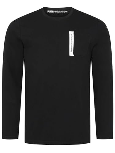 PUMA Workwear Advanced Kollektion - Longsleeve Herren Pullover - Brusttasche und Utility Fach an der Schulter, Strapazierfähiges und atmungsaktives Gewebe - Für Handwerk und Logistik - Schwarz - 4XL von PUMA