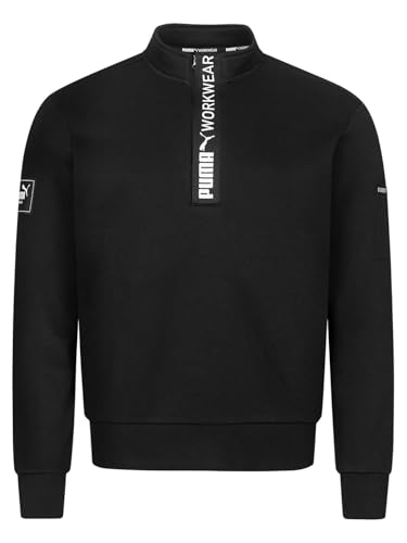 PUMA Workwear Advanced Kollektion - Sweatshirt Herren Pullover mit Reißverschluss - Utility Fach an der Schulter - Robustes und atmungsaktives Gewebe - Für Handwerk und Logistik - Schwarz - XXL von PUMA