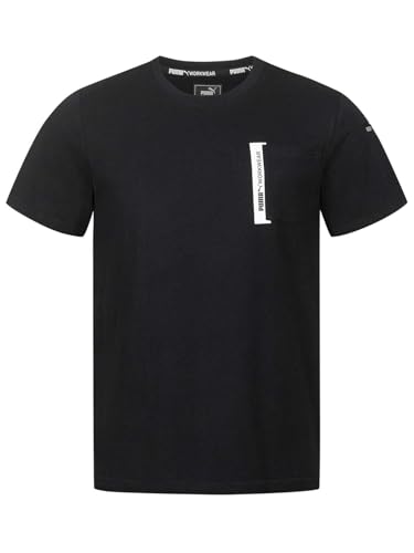 PUMA Workwear Advanced Kollektion - T-Shirts für Herren - Brusttasche und Utility Fach an der Schulter - Aus strapazierfähigem und atmungsaktivem Gewebe - Für Handwerk und Logistik - Schwarz - L von PUMA