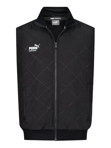 PUMA Workwear Herren Weste Winter - Warm gefüttert, wasser- & windabweisend - Arbeitsweste mit Taschen & Fleece-Futter - Innentasche - Robustes Obermaterial für Beruf & Freizeit - Schwarz - XXL von PUMA
