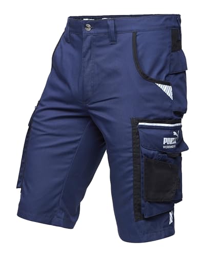 PUMA Workwear Precision X - Kurze Arbeitshose Herren - Robuste & Flexible Arbeitsshorts - Viele Taschen und Bequeme Passform - Ideal für Handwerk Heimwerk und Baugewerbe - Marine - Gr. 48 PUMA Workwear Precision X - Kurze Arbeitshose Herren - Robuste & Flexible Arbeitsshorts - Viele Taschen und Bequeme Passform - Ideal für Handwerk Heimwerk und Baugewerbe - Marine - Gr. 48 von PUMA