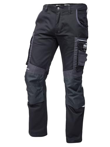 PUMA Workwear Precision X - Arbeitshose Herren - Premium Arbeitskleidung mit vielen Taschen und verstärkten Kniepartien - Funktionshose mit Stretch für Handwerk und Baugewerbe - Schwarz/Anthrazit - 56 PUMA Workwear Precision X - Arbeitshose Herren - Premium Arbeitskleidung mit vielen Taschen und verstärkten Kniepartien - Funktionshose mit Stretch für Handwerk und Baugewerbe - Schwarz/Anthrazit - 56 von PUMA