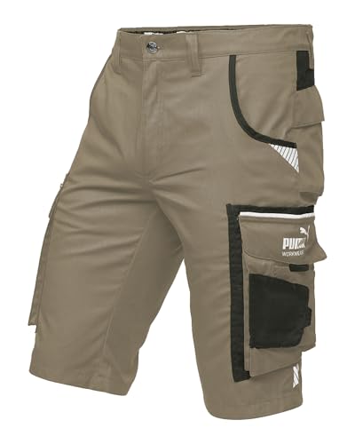 PUMA Workwear Precision X - Kurze Arbeitshose Herren - Robuste & Flexible Arbeitsshorts - Viele Taschen und Bequeme Passform - Ideal für Handwerk Heimwerk und Baugewerbe - Braun/Schwarz, Gr.: 60 PUMA Workwear Precision X - Kurze Arbeitshose Herren - Robuste & Flexible Arbeitsshorts - Viele Taschen und Bequeme Passform - Ideal für Handwerk Heimwerk und Baugewerbe - Braun/Schwarz, Gr.: 60 von PUMA