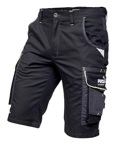 PUMA Workwear Precision X - Kurze Arbeitshose Herren - Robuste & Flexible Arbeitsshorts - Viele Taschen und Bequeme Passform - Ideal für Handwerk Heimwerk und Baugewerbe - Schwarz/Neon - Gr. 62 PUMA Workwear Precision X - Kurze Arbeitshose Herren - Robuste & Flexible Arbeitsshorts - Viele Taschen und Bequeme Passform - Ideal für Handwerk Heimwerk und Baugewerbe - Schwarz/Neon - Gr. 62 von PUMA