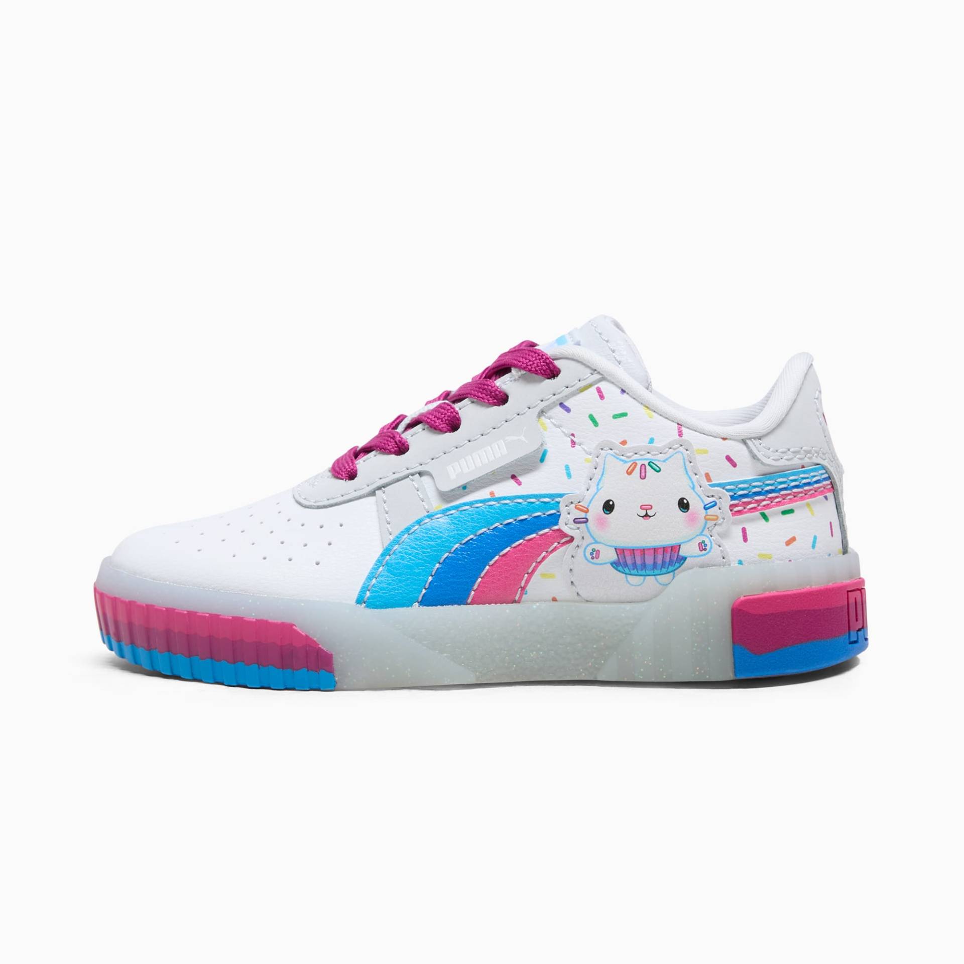 PUMA X GABBY'S DOLLHOUSE Cali Sneakers Kinder Schuhe, Weiß/Silber, Größe: 31.5, Schuhe PUMA X GABBY'S DOLLHOUSE Cali Sneakers Kinder Schuhe, Weiß/Silber, Größe: 31.5, Schuhe von PUMA