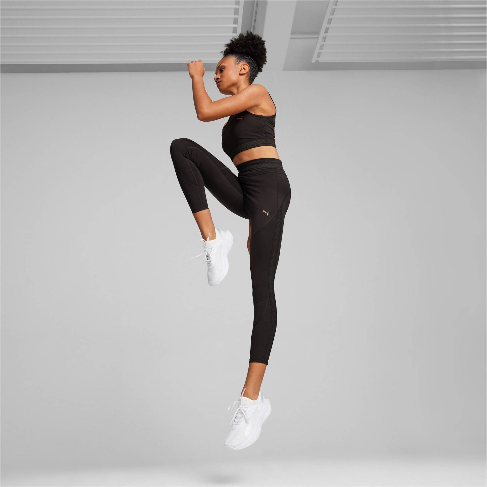 PUMA X PAMELA REIF Mesh Trainingshose Damen, Schwarz, Größe: L, Kleidung von PUMA