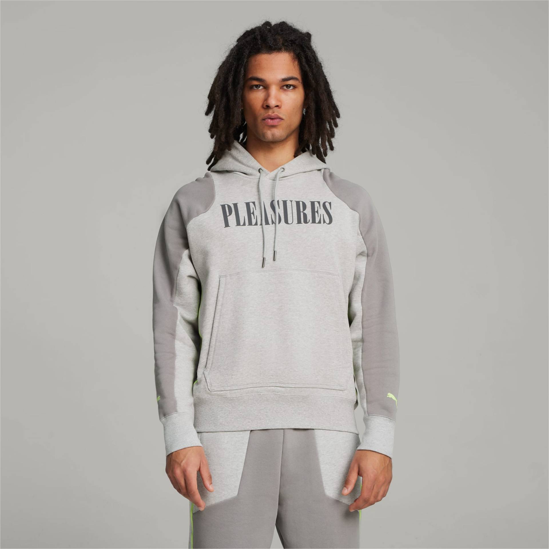 PUMA X PLEASURES Hoodie Für Herren, Mit Heide, Grau, Größe: XL, Kleidung von PUMA