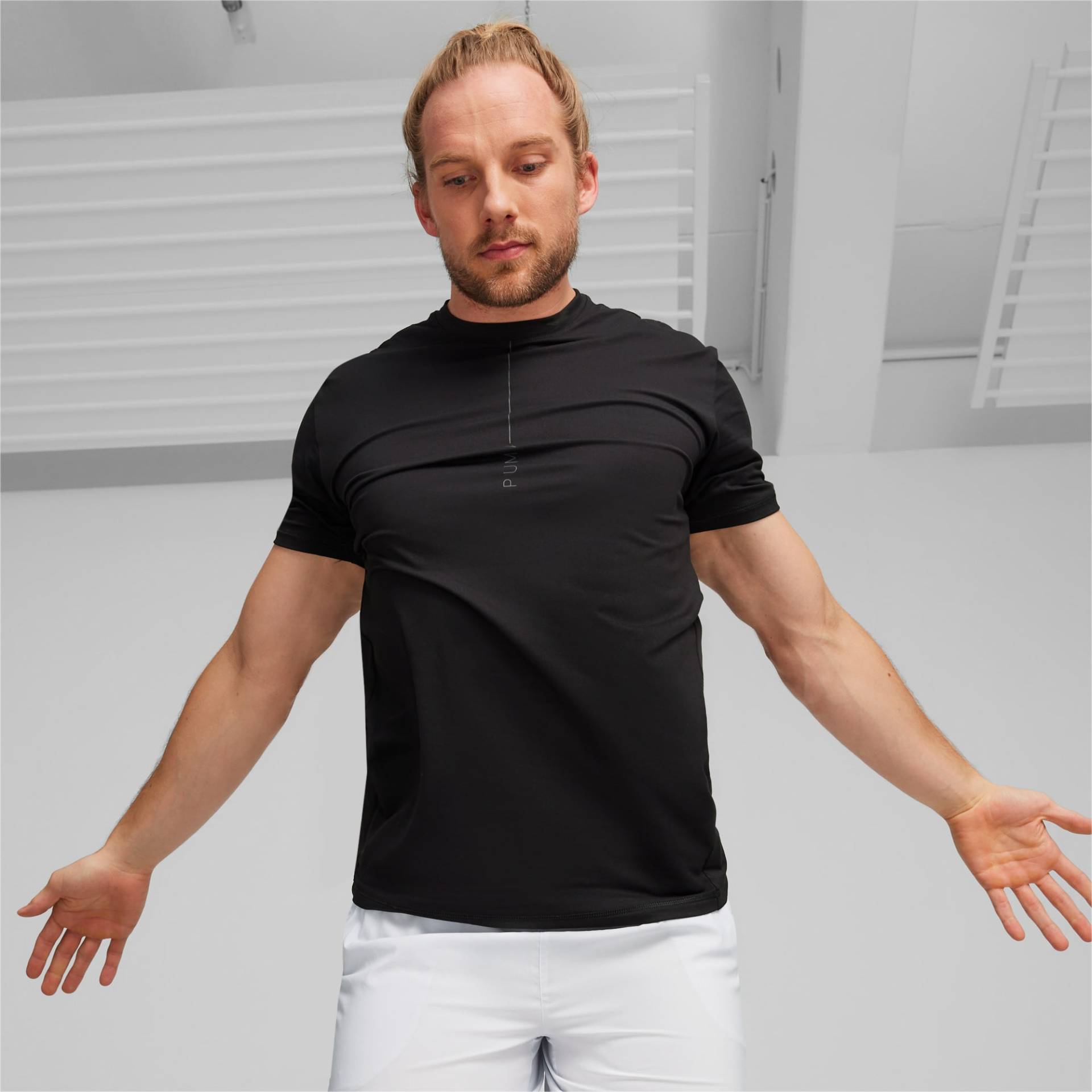 PUMA Yogini Lite Mesh-T-Shirt Herren, Schwarz, Größe: 3XL, Kleidung von PUMA