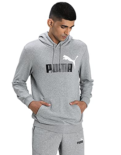 PUMA ess 2 Col Big Logo Hoddie, mittel-grau(mediumheathergrey), Gr. L von PUMA