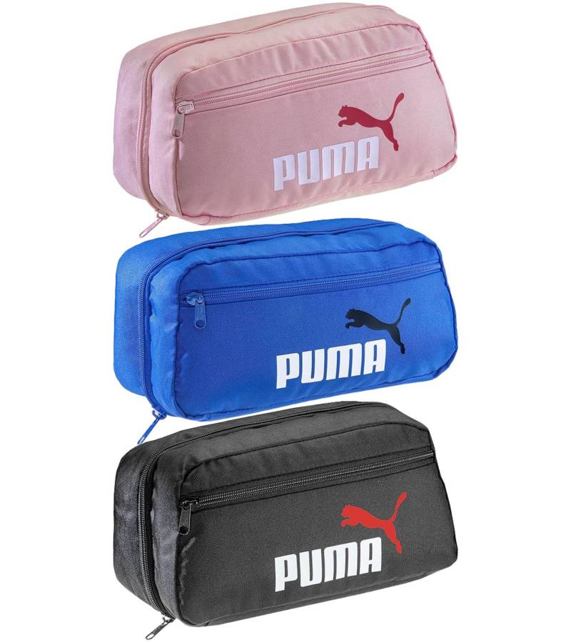 PUMA funktionale Kultur-Tasche praktischer Kosmetik-Beutel mit integriertem Haken 90303 Schwarz, Blau oder Rosa von PUMA