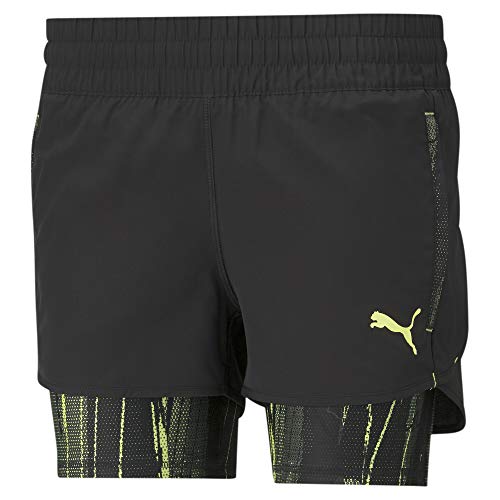 PUMA individualCUP Damen Fußballshorts Black-Asphalt-Fluo Yellow L von PUMA