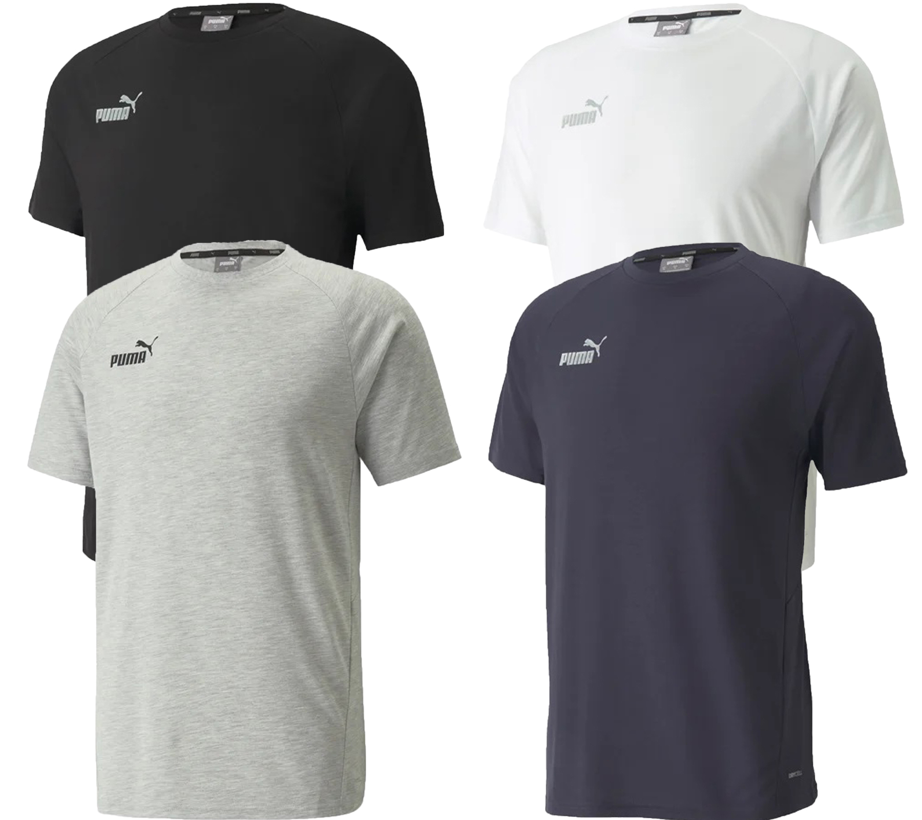 PUMA team FINAL Casuals nachhaltiges Herren Kurzarm-Shirt mit dryCELL 657385 Weiß, Schwarz, Dunkelblau oder Grau von PUMA