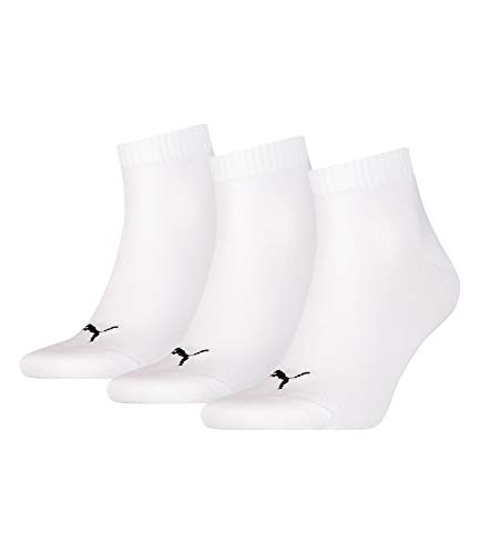 PUMA unisex Quarter Sportsocken Kurzsocken Socken 271080001 3 Paar, Farbe:Weiß, Menge:3 Paar (1x 3er Pack), Größe:43-46, Artikel:-300 white von PUMA