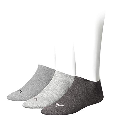 PUMA unisex Sneaker Socken Kurzsocken Sportsocken 261080001 3 Paar, Farbe:Grau, Menge:3 Paar (1x 3er Pack), Größe:39-42, Artikel:-800 anthracite/light grey/middle grey von PUMA