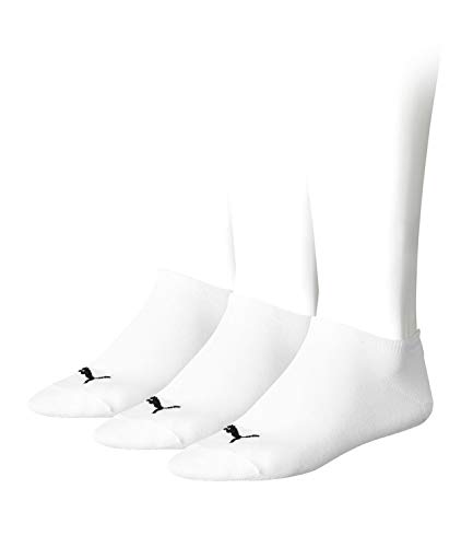 PUMA unisex Sneaker Socken Kurzsocken Sportsocken 261080001 3 Paar, Farbe:Weiß, Menge:3 Paar (1x 3er Pack), Größe:47-49, Artikel:-300 white von PUMA