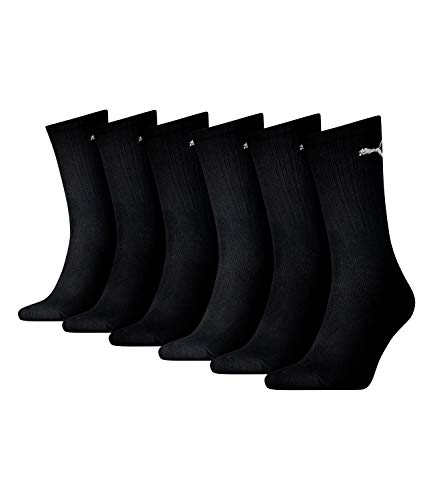 PUMA 6 Paar Sportsocken Tennis Socken Gr. 35-49 Unisex für sie und ihn, Farbe:200 - black, Socken & Strümpfe:43-46 von PUMA