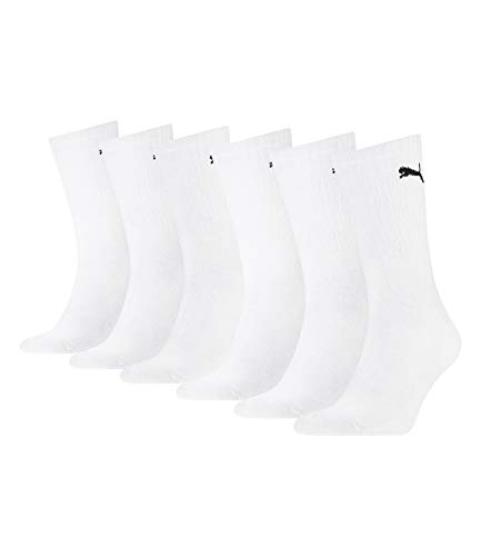 PUMA 6 Paar Sportsocken Tennis Socken Gr. 35-49 Unisex für sie und ihn, Farbe:300 - white, Socken & Strümpfe:35-38 von PUMA