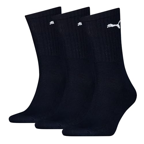 PUMA unisex Sportsocken Tennissocken Freizeitsocken Sport Crew 7312 9 Paar, Farbe:Blau, Menge:9 Paar (3x 3er Pack), Größe:47-49, Artikel:-322 dark navy von PUMA