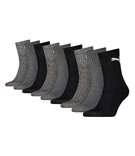 PUMA unisex Sportsocken Tennissocken Kurzschaft Short Crew 231011001 9 Paar, Farbe:Grau, Menge:9 Paar (3x 3er Pack), Größe:43-46, Artikel:-207 anthracite/grey von PUMA