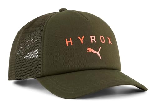 PUMA x Hyrox Trucker Cap Dark Olive - Glowing Orange von PUMA