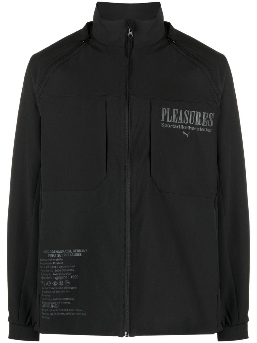 PUMA x Pleasures Jacke mit Logo-Stempel - Schwarz von PUMA