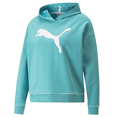 Puma 847104 01 Modern Sports Damen Hoodie normale Passform Rundhals Kapuze Uni, Groesse 36, türkis von PUMA