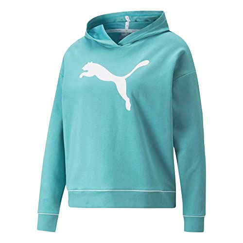 Puma 847104 01 Modern Sports Damen Hoodie normale Passform Rundhals Kapuze Uni, Groesse 40, türkis von PUMA