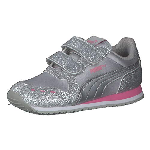 Puma Baby Mädchen Cabana Racer Glitz V INF Sneaker, Silver Silver-Sachet Pink, 21 EU von PUMA