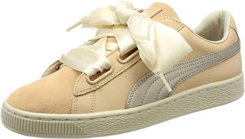 Puma Basket Heart Damen Sneaker ROSA (38 EU, Beige) von PUMA