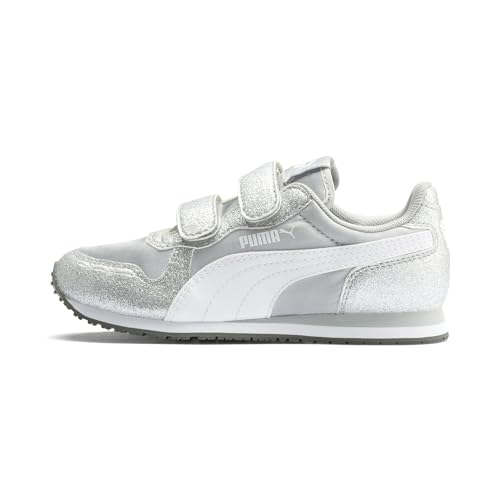 Puma Cabana Racer Glitz V Ps Sneaker, Grau Silver White-Gray Violet 01, 29 EU von PUMA