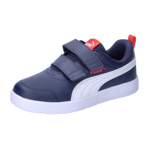 Puma Courtflex V3 V PS Sneaker, Navy White Red, 33 EU von PUMA