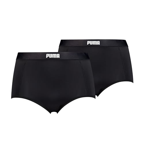 Puma Damen Hipster Unterwäsche, Schwarz, M (2er Pack) von PUMA
