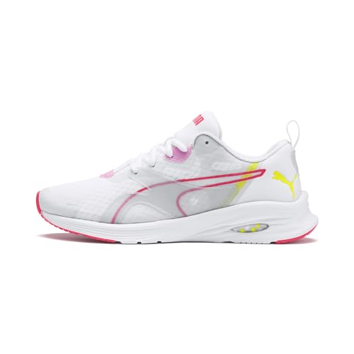 Puma Damen Hybrid Fuego WNS Laufschuhe, Weiß White-Pink Alert-Yellow Alert 02 von Puma