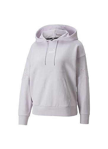 Puma Damen Kapuzenpullover Lila 84882873 Power Colorblock Hoodie, violett, XL von PUMA